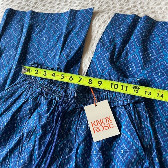 Knox Rose Blue Geometric Wide-Leg Pants - Picture 5 of 8